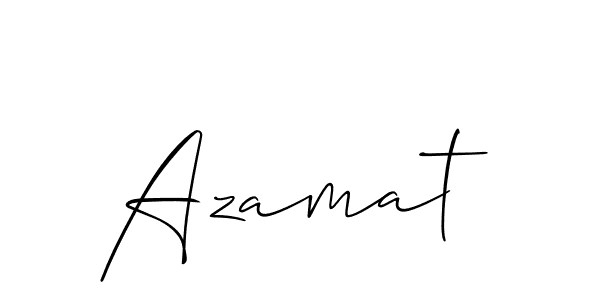 How to make Azamat signature? Allison_Script is a professional autograph style. Create handwritten signature for Azamat name. Azamat signature style 2 images and pictures png