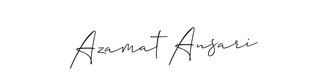 Use a signature maker to create a handwritten signature online. With this signature software, you can design (Allison_Script) your own signature for name Azamat Ansari. Azamat Ansari signature style 2 images and pictures png