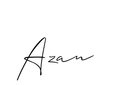 The best way (Allison_Script) to make a short signature is to pick only two or three words in your name. The name Azan include a total of six letters. For converting this name. Azan signature style 2 images and pictures png