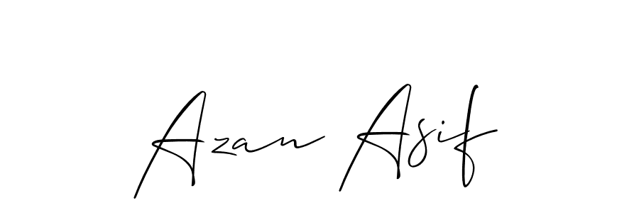 Also we have Azan Asif name is the best signature style. Create professional handwritten signature collection using Allison_Script autograph style. Azan Asif signature style 2 images and pictures png