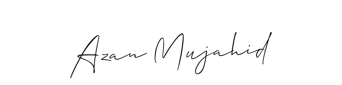 It looks lik you need a new signature style for name Azan Mujahid. Design unique handwritten (Allison_Script) signature with our free signature maker in just a few clicks. Azan Mujahid signature style 2 images and pictures png
