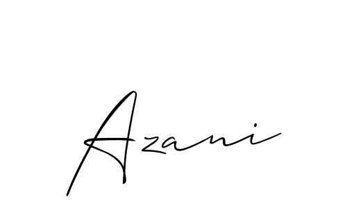 The best way (Allison_Script) to make a short signature is to pick only two or three words in your name. The name Azani include a total of six letters. For converting this name. Azani signature style 2 images and pictures png