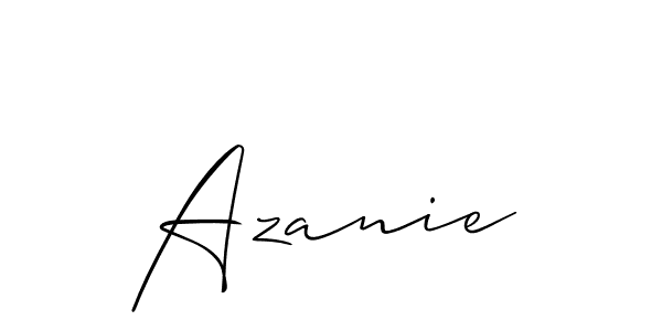 Make a beautiful signature design for name Azanie. Use this online signature maker to create a handwritten signature for free. Azanie signature style 2 images and pictures png