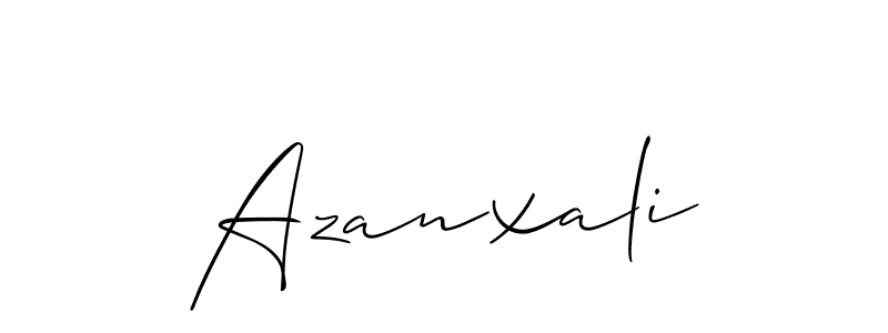 Make a beautiful signature design for name Azanxali. With this signature (Allison_Script) style, you can create a handwritten signature for free. Azanxali signature style 2 images and pictures png