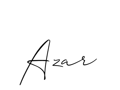 Azar stylish signature style. Best Handwritten Sign (Allison_Script) for my name. Handwritten Signature Collection Ideas for my name Azar. Azar signature style 2 images and pictures png