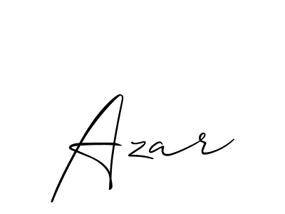 Azar stylish signature style. Best Handwritten Sign (Allison_Script) for my name. Handwritten Signature Collection Ideas for my name Azar. Azar signature style 2 images and pictures png