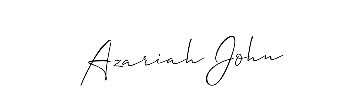 Allison_Script is a professional signature style that is perfect for those who want to add a touch of class to their signature. It is also a great choice for those who want to make their signature more unique. Get Azariah John name to fancy signature for free. Azariah John signature style 2 images and pictures png