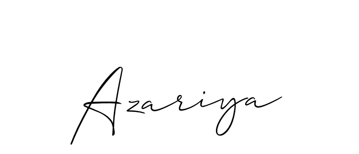 Also You can easily find your signature by using the search form. We will create Azariya name handwritten signature images for you free of cost using Allison_Script sign style. Azariya signature style 2 images and pictures png