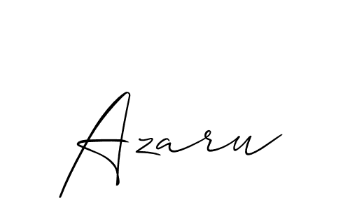 The best way (Allison_Script) to make a short signature is to pick only two or three words in your name. The name Azaru include a total of six letters. For converting this name. Azaru signature style 2 images and pictures png