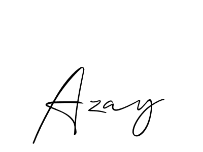 How to make Azay signature? Allison_Script is a professional autograph style. Create handwritten signature for Azay name. Azay signature style 2 images and pictures png