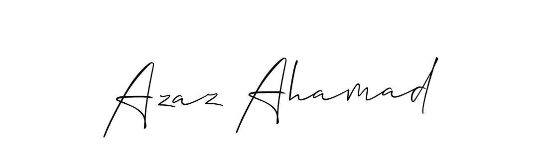 How to make Azaz Ahamad signature? Allison_Script is a professional autograph style. Create handwritten signature for Azaz Ahamad name. Azaz Ahamad signature style 2 images and pictures png