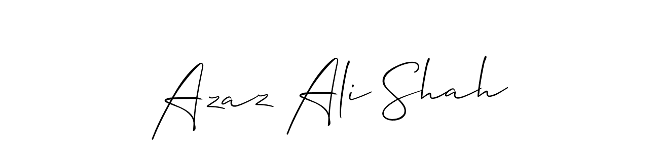 The best way (Allison_Script) to make a short signature is to pick only two or three words in your name. The name Azaz Ali Shah include a total of six letters. For converting this name. Azaz Ali Shah signature style 2 images and pictures png
