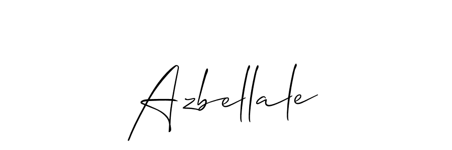 Create a beautiful signature design for name Azbellale. With this signature (Allison_Script) fonts, you can make a handwritten signature for free. Azbellale signature style 2 images and pictures png