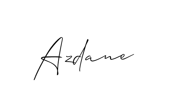 Design your own signature with our free online signature maker. With this signature software, you can create a handwritten (Allison_Script) signature for name Azdane. Azdane signature style 2 images and pictures png