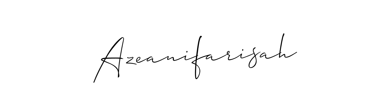 This is the best signature style for the Azeanifarisah name. Also you like these signature font (Allison_Script). Mix name signature. Azeanifarisah signature style 2 images and pictures png