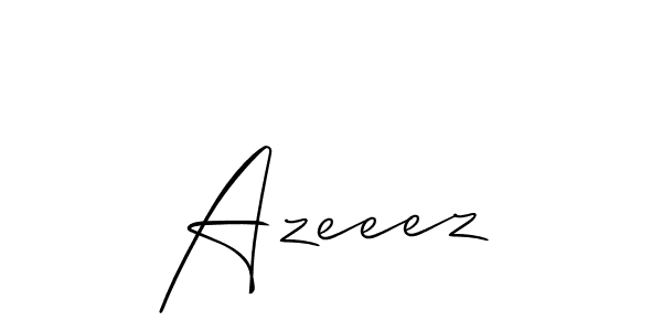 Design your own signature with our free online signature maker. With this signature software, you can create a handwritten (Allison_Script) signature for name Azeeez. Azeeez signature style 2 images and pictures png