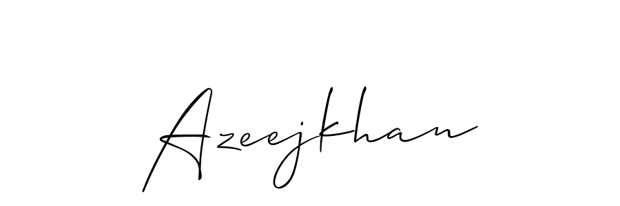 if you are searching for the best signature style for your name Azeejkhan. so please give up your signature search. here we have designed multiple signature styles  using Allison_Script. Azeejkhan signature style 2 images and pictures png