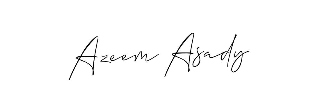 How to make Azeem Asady name signature. Use Allison_Script style for creating short signs online. This is the latest handwritten sign. Azeem Asady signature style 2 images and pictures png
