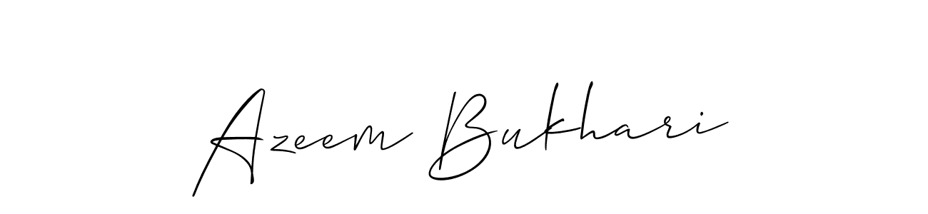 Use a signature maker to create a handwritten signature online. With this signature software, you can design (Allison_Script) your own signature for name Azeem Bukhari. Azeem Bukhari signature style 2 images and pictures png