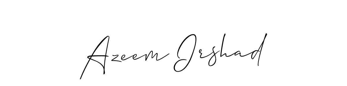 Also You can easily find your signature by using the search form. We will create Azeem Irshad name handwritten signature images for you free of cost using Allison_Script sign style. Azeem Irshad signature style 2 images and pictures png