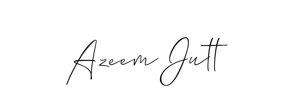 This is the best signature style for the Azeem Jutt name. Also you like these signature font (Allison_Script). Mix name signature. Azeem Jutt signature style 2 images and pictures png