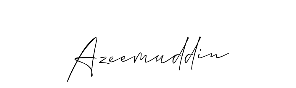 How to make Azeemuddin name signature. Use Allison_Script style for creating short signs online. This is the latest handwritten sign. Azeemuddin signature style 2 images and pictures png