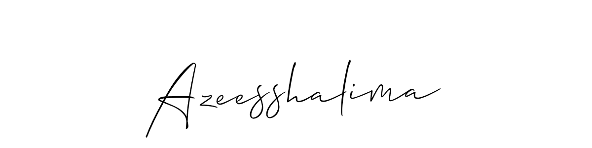 Make a beautiful signature design for name Azeesshalima. With this signature (Allison_Script) style, you can create a handwritten signature for free. Azeesshalima signature style 2 images and pictures png