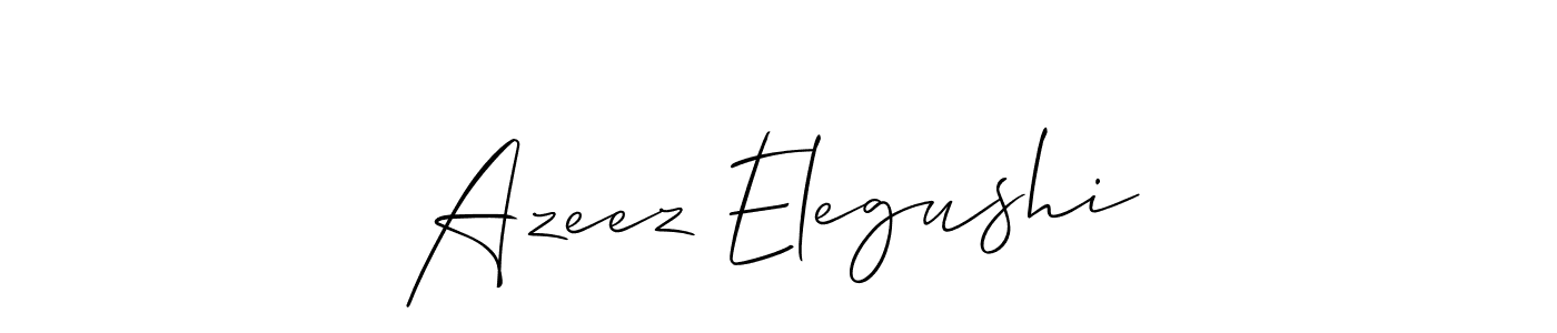 Also You can easily find your signature by using the search form. We will create Azeez Elegushi name handwritten signature images for you free of cost using Allison_Script sign style. Azeez Elegushi signature style 2 images and pictures png