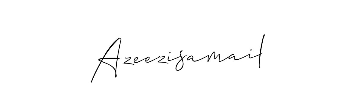 Similarly Allison_Script is the best handwritten signature design. Signature creator online .You can use it as an online autograph creator for name Azeezisamail. Azeezisamail signature style 2 images and pictures png