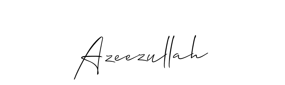 The best way (Allison_Script) to make a short signature is to pick only two or three words in your name. The name Azeezullah include a total of six letters. For converting this name. Azeezullah signature style 2 images and pictures png