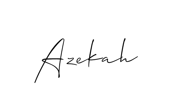 Design your own signature with our free online signature maker. With this signature software, you can create a handwritten (Allison_Script) signature for name Azekah. Azekah signature style 2 images and pictures png