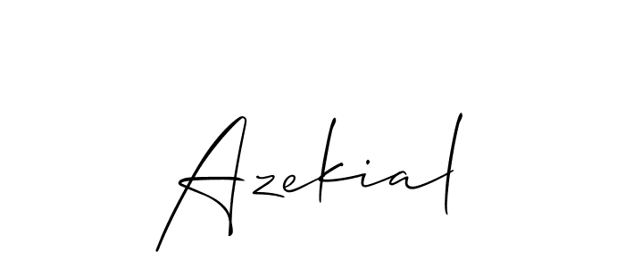 Design your own signature with our free online signature maker. With this signature software, you can create a handwritten (Allison_Script) signature for name Azekial. Azekial signature style 2 images and pictures png