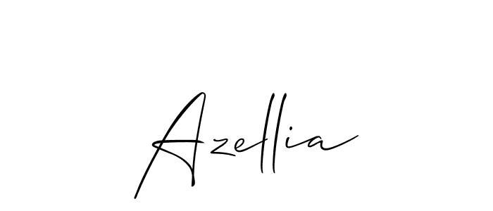 Use a signature maker to create a handwritten signature online. With this signature software, you can design (Allison_Script) your own signature for name Azellia. Azellia signature style 2 images and pictures png