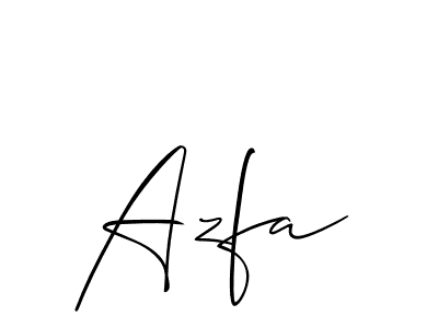 Create a beautiful signature design for name Azfa. With this signature (Allison_Script) fonts, you can make a handwritten signature for free. Azfa signature style 2 images and pictures png