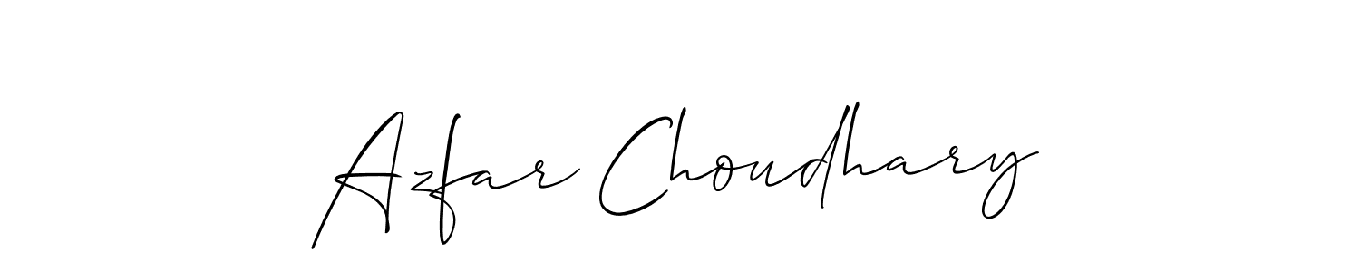 Make a short Azfar Choudhary signature style. Manage your documents anywhere anytime using Allison_Script. Create and add eSignatures, submit forms, share and send files easily. Azfar Choudhary signature style 2 images and pictures png