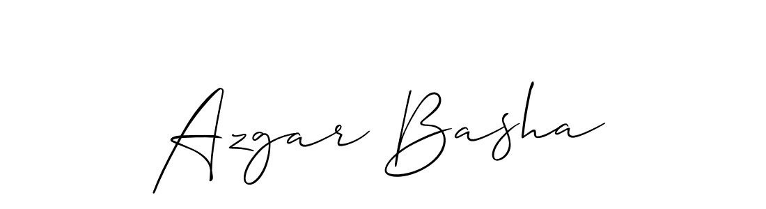 Design your own signature with our free online signature maker. With this signature software, you can create a handwritten (Allison_Script) signature for name Azgar Basha. Azgar Basha signature style 2 images and pictures png