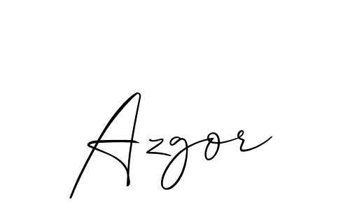 The best way (Allison_Script) to make a short signature is to pick only two or three words in your name. The name Azgor include a total of six letters. For converting this name. Azgor signature style 2 images and pictures png