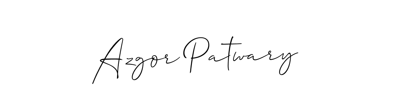 How to Draw Azgor Patwary signature style? Allison_Script is a latest design signature styles for name Azgor Patwary. Azgor Patwary signature style 2 images and pictures png