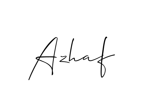 How to make Azhaf signature? Allison_Script is a professional autograph style. Create handwritten signature for Azhaf name. Azhaf signature style 2 images and pictures png