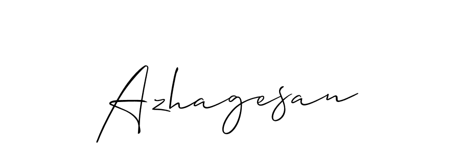 Use a signature maker to create a handwritten signature online. With this signature software, you can design (Allison_Script) your own signature for name Azhagesan. Azhagesan signature style 2 images and pictures png