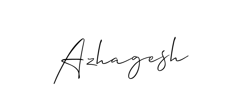 Design your own signature with our free online signature maker. With this signature software, you can create a handwritten (Allison_Script) signature for name Azhagesh. Azhagesh signature style 2 images and pictures png