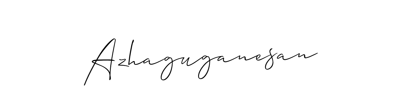 How to make Azhaguganesan signature? Allison_Script is a professional autograph style. Create handwritten signature for Azhaguganesan name. Azhaguganesan signature style 2 images and pictures png