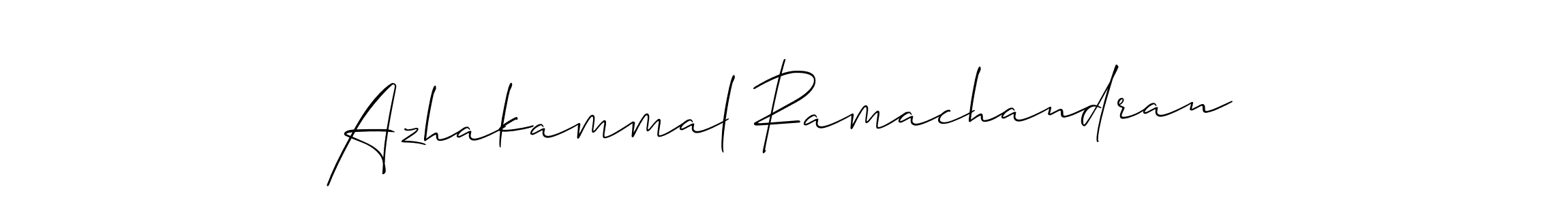 How to make Azhakammal Ramachandran signature? Allison_Script is a professional autograph style. Create handwritten signature for Azhakammal Ramachandran name. Azhakammal Ramachandran signature style 2 images and pictures png