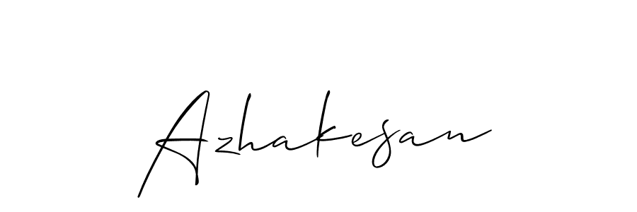 How to make Azhakesan signature? Allison_Script is a professional autograph style. Create handwritten signature for Azhakesan name. Azhakesan signature style 2 images and pictures png