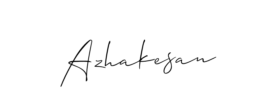 Allison_Script is a professional signature style that is perfect for those who want to add a touch of class to their signature. It is also a great choice for those who want to make their signature more unique. Get Azhakesan name to fancy signature for free. Azhakesan signature style 2 images and pictures png