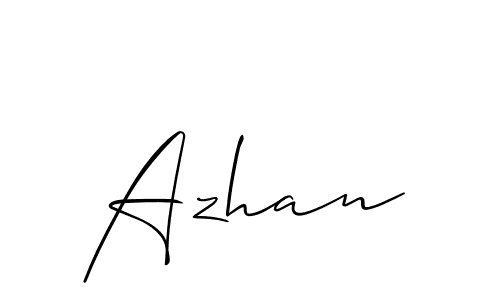 How to make Azhan signature? Allison_Script is a professional autograph style. Create handwritten signature for Azhan name. Azhan signature style 2 images and pictures png