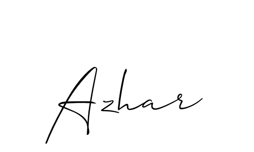 It looks lik you need a new signature style for name Azhar. Design unique handwritten (Allison_Script) signature with our free signature maker in just a few clicks. Azhar signature style 2 images and pictures png