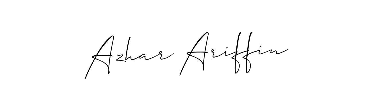 if you are searching for the best signature style for your name Azhar Ariffin. so please give up your signature search. here we have designed multiple signature styles  using Allison_Script. Azhar Ariffin signature style 2 images and pictures png