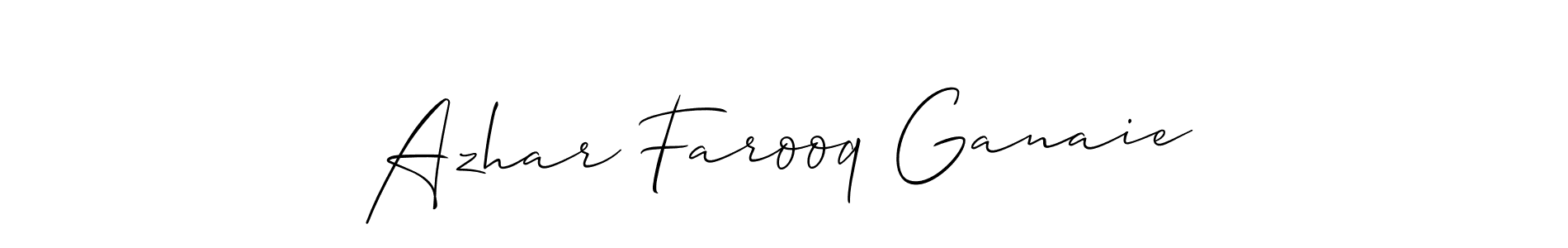 This is the best signature style for the Azhar Farooq Ganaie name. Also you like these signature font (Allison_Script). Mix name signature. Azhar Farooq Ganaie signature style 2 images and pictures png