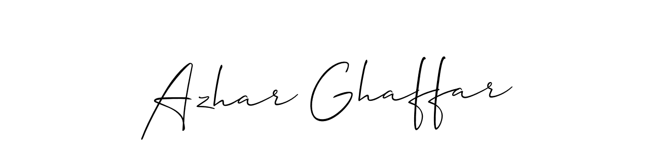 This is the best signature style for the Azhar Ghaffar name. Also you like these signature font (Allison_Script). Mix name signature. Azhar Ghaffar signature style 2 images and pictures png